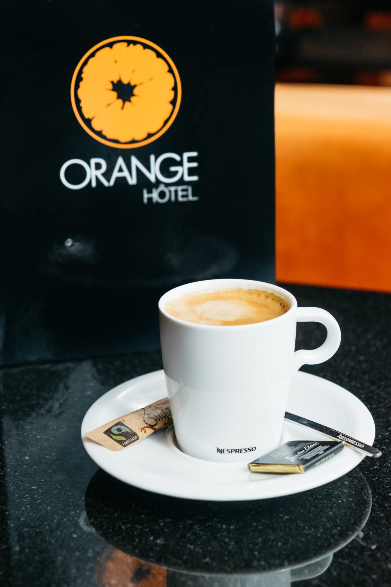 Carte et café de l'Orange Hotel