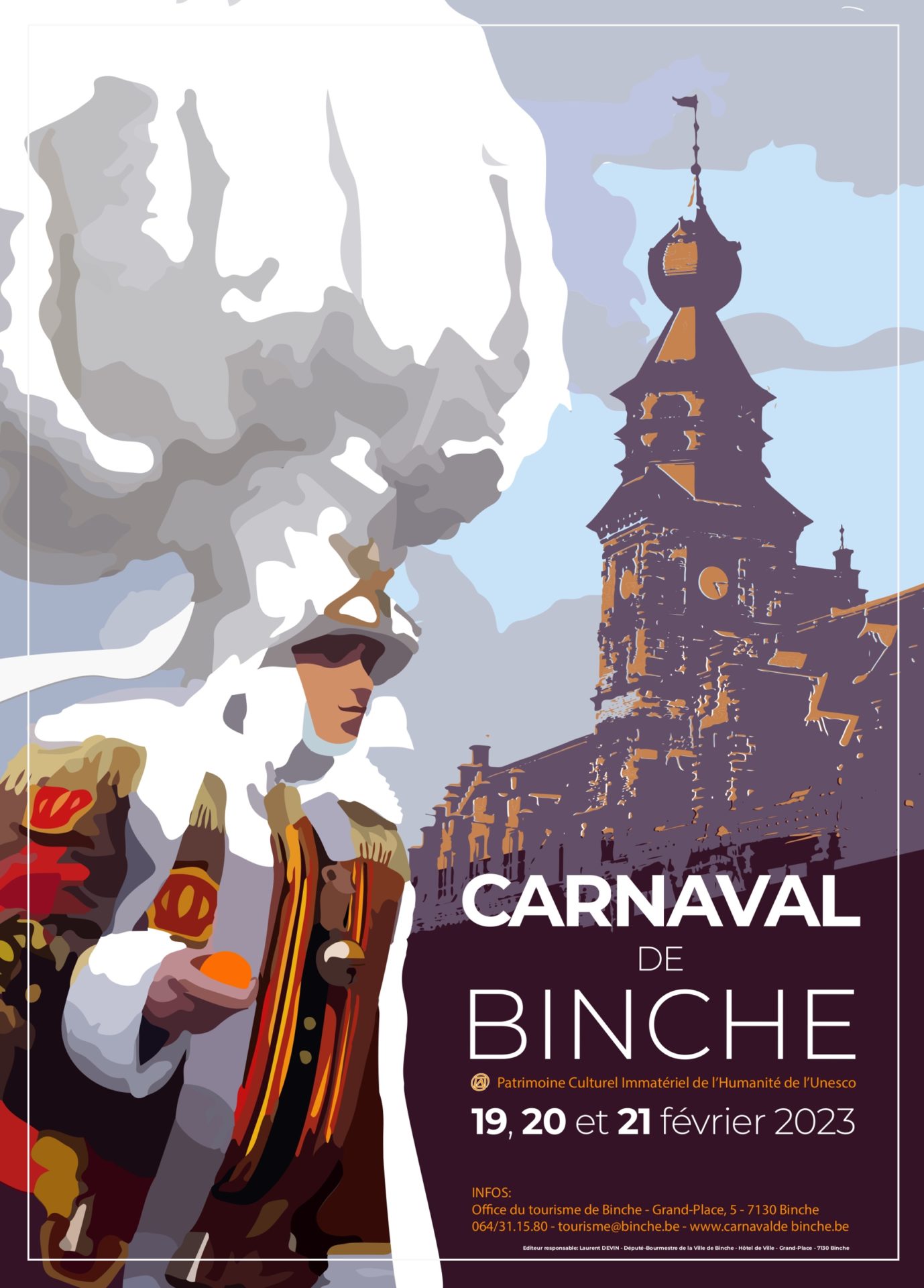Affiche du Carnaval de Binche 2023